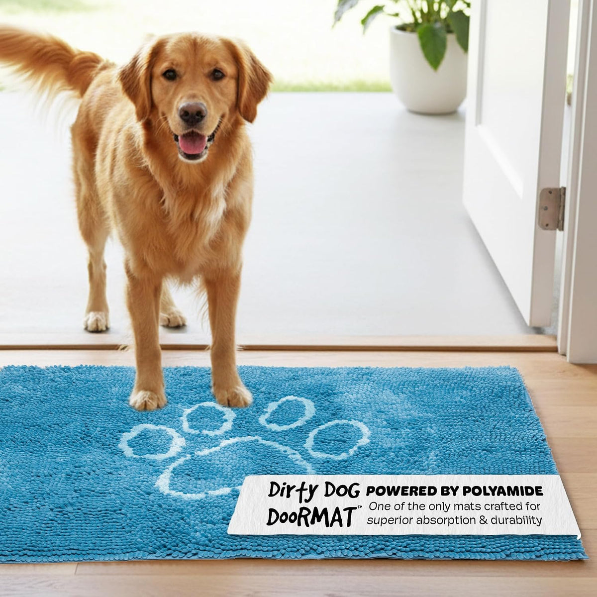 Dog Gone Smart Dirty Dog Doormat - Fast Drying Rug - Grey, 35 x 21 in