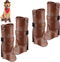 Sintege 2 Pair Cowboy Dog Boots for Large Dogs, Western Dog Costume Shoes