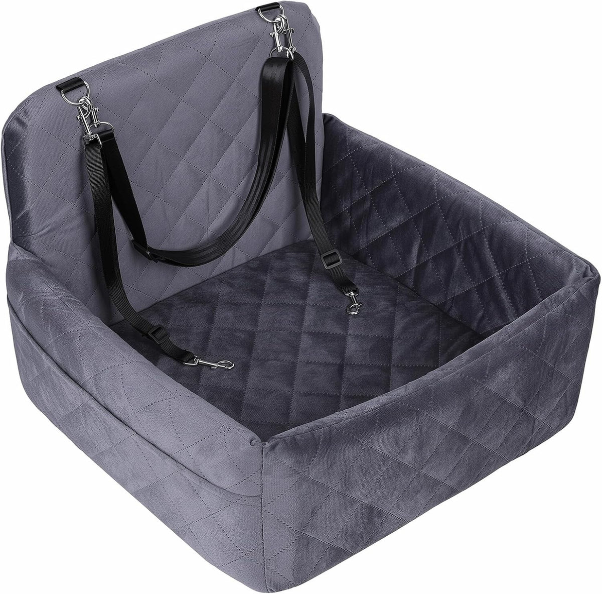 Dog Car Booster Seat with Safety Tether and Memory Foam for Pets