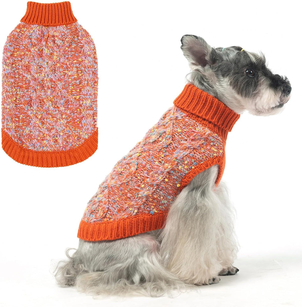Dog Sweaters for X-Small Dogs, Knit Clothes with Harness Hole