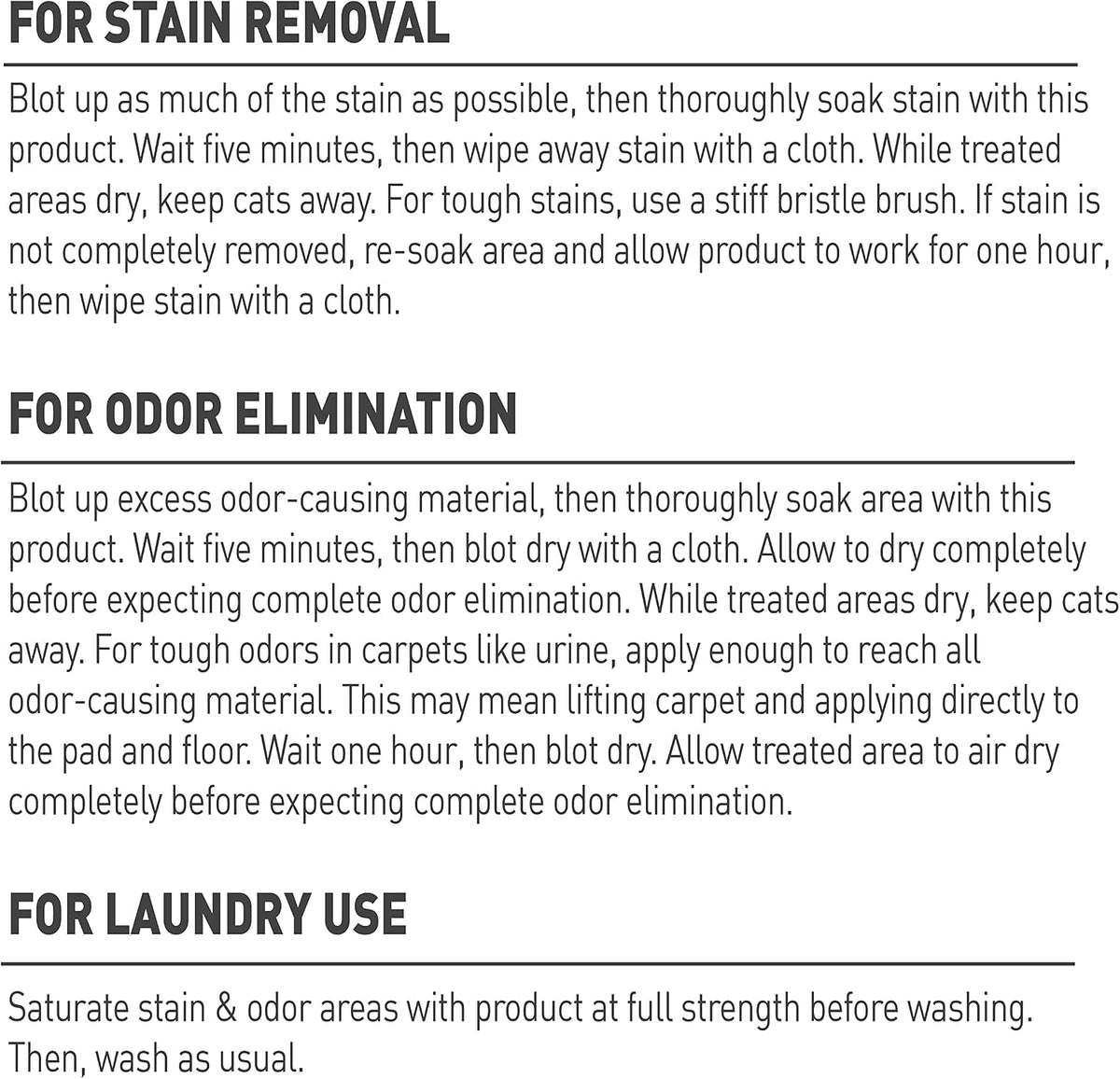Nature's Miracle Oxy Set-In Stain Destroyer, Cat Odor Control, 1 gal
