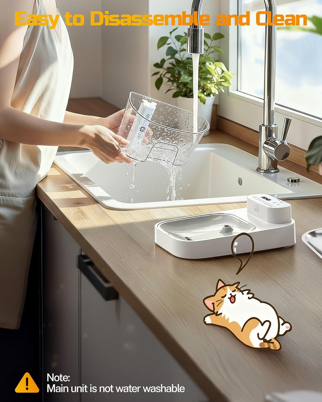 Filterless Cat Water Fountain - App Monitoring Pet Water Dispenser