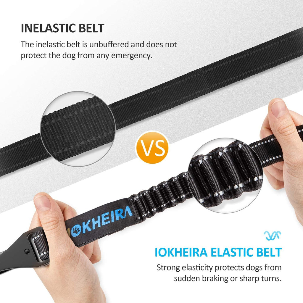 Dog Seat Belt 3-in-1 Car Harness for Dogs Adjustable Safety Seatbelt for Car Nylon Reflective Bungee Fabric Dog Car Harn