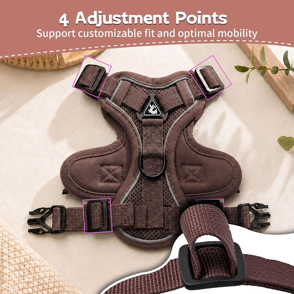 Large Cat Harness & Leash Set, Escape-Proof Soft Vest for Outdoor Walking