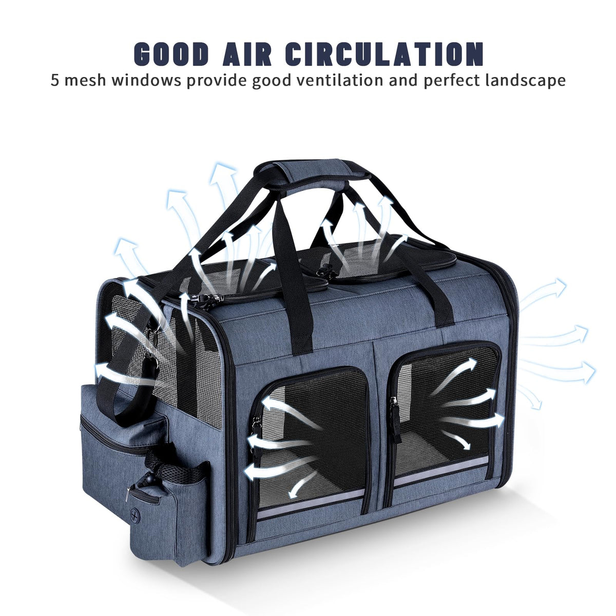 Cat Carrier for 2 Cats,Double Cat and Dual Dog Carrier Cabin for Two Pets