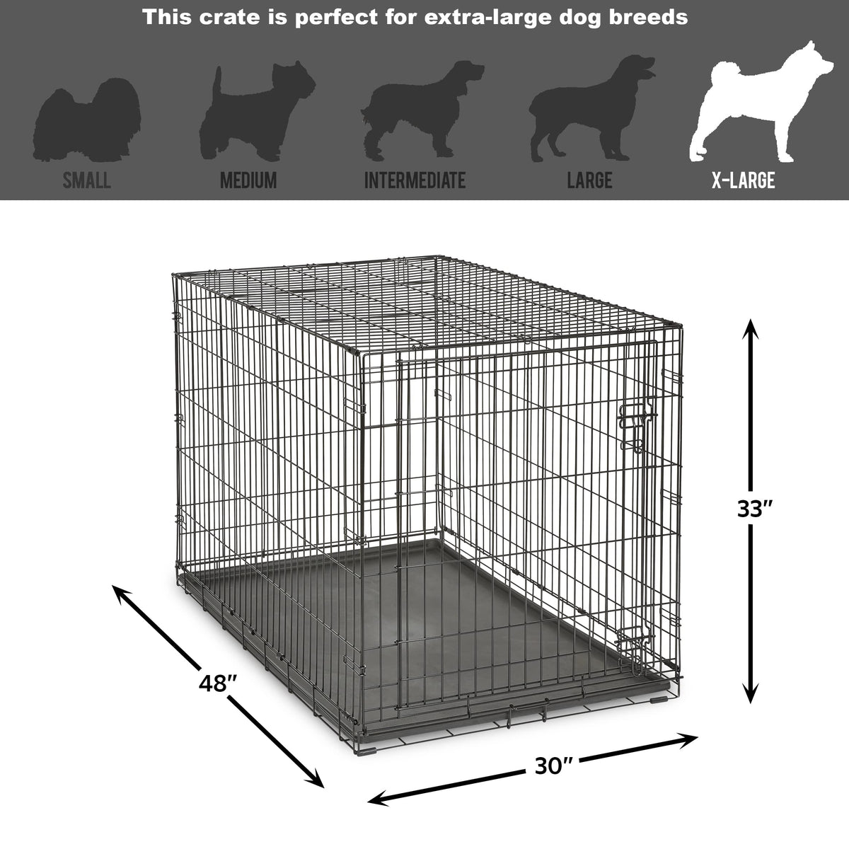 New World by Midwest 48-Inch Single Door Crate, XL Breeds, 90-110 lbs