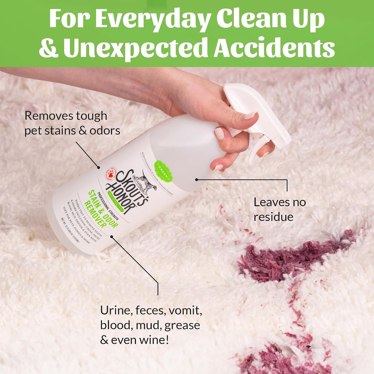 SKOUT'S HONOR Pet Stain and Odor Remover, 35 oz