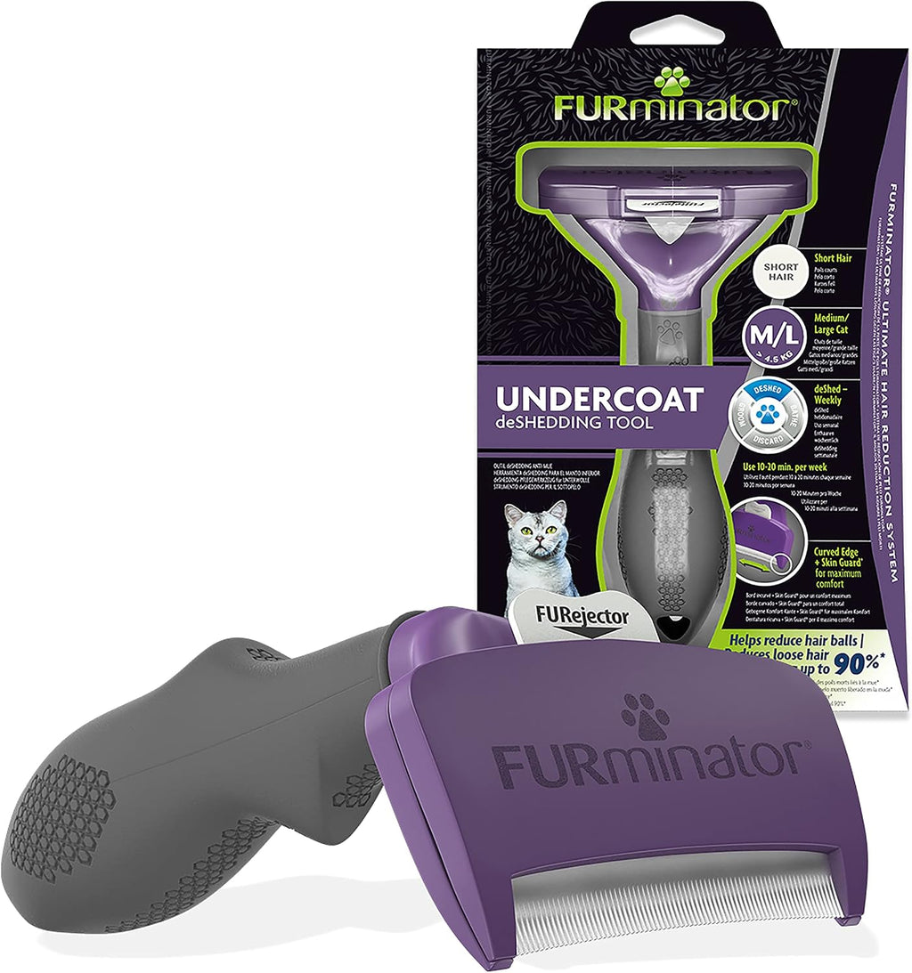 FURminator Undercoat deShedding Tool for Medium/Large Long Hair Cats Over 4.5 kg