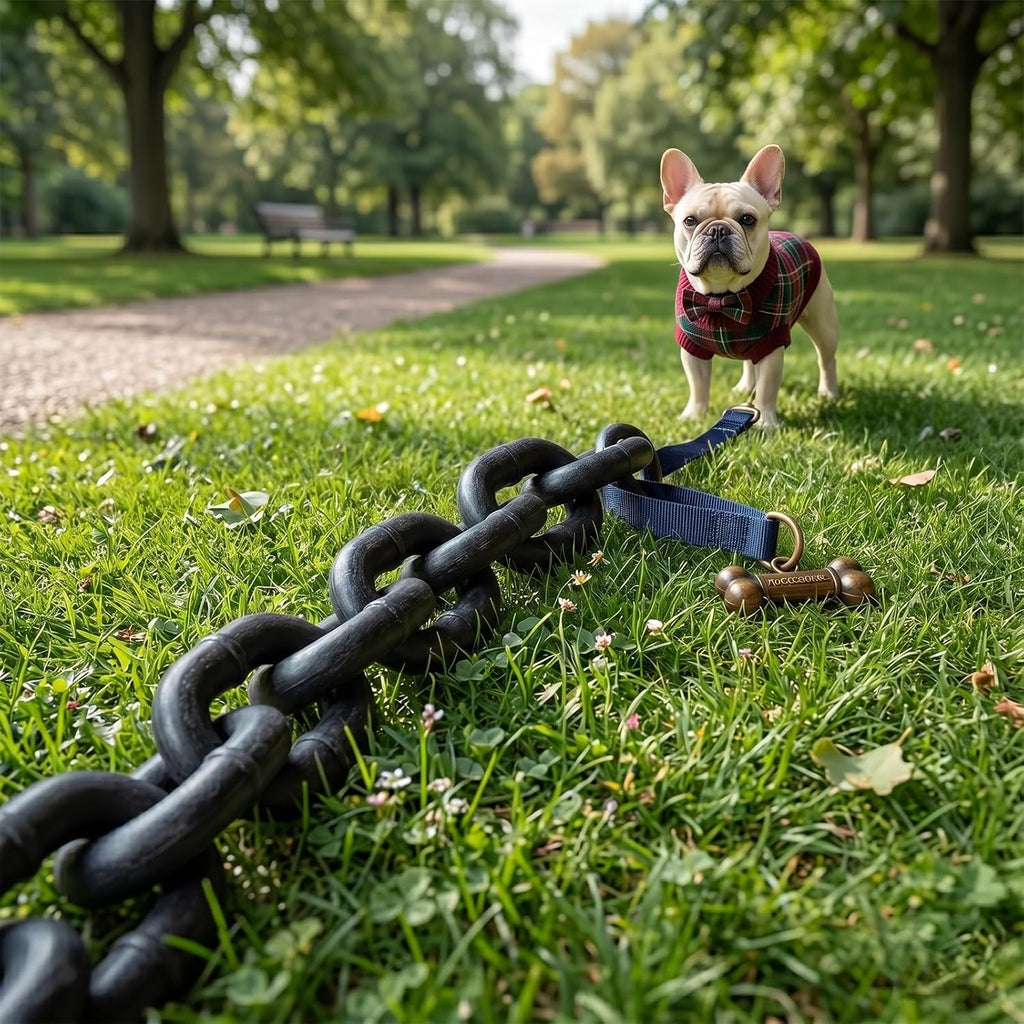 Fake Chain Dog Leash, Giant Plastic Chain Leash, Oversized Funny Lightweight Pet Lead for Small Dogs and Cats, Faux Meta