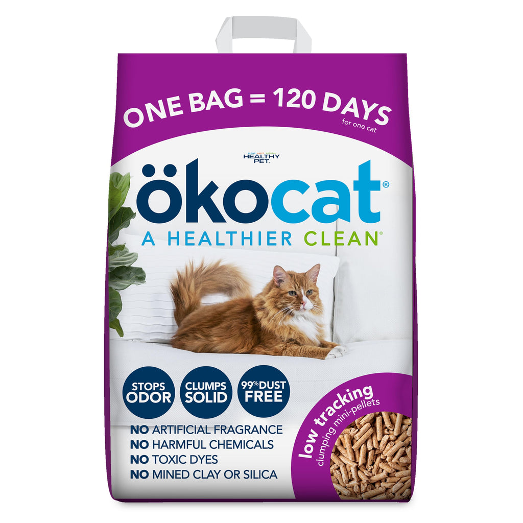 ökocat Low Tracking Natural Wood Clumping Cat Litter, Odor Control 21.5 Lbs