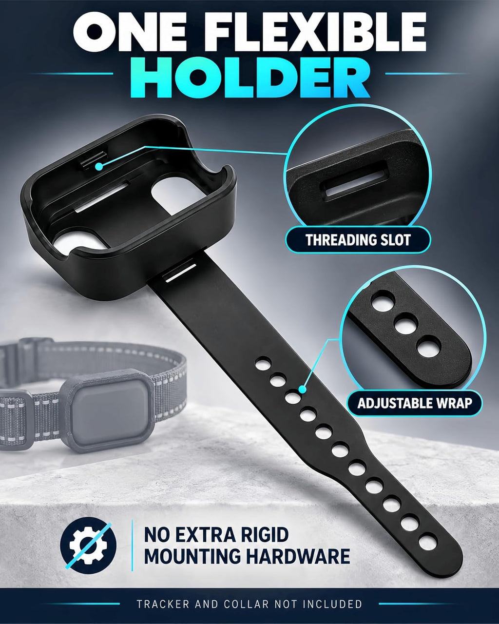 Dog Collar Adapter Compatible with Fi Mini GPS Tracker, Up to 1.5 In Wide