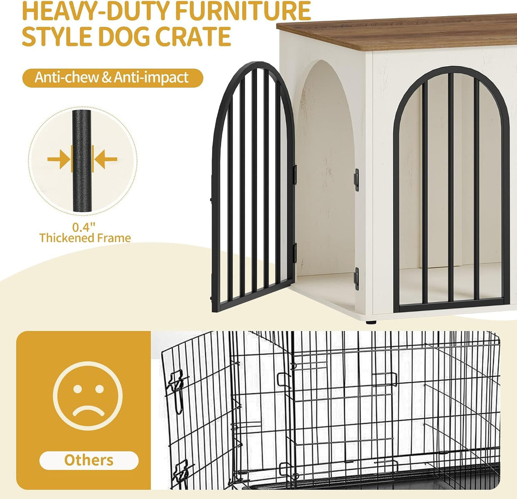 Hzuaneri 31.5 in Dog Crate Furniture,Dog Kennel Indoor for Small/Medium Dog