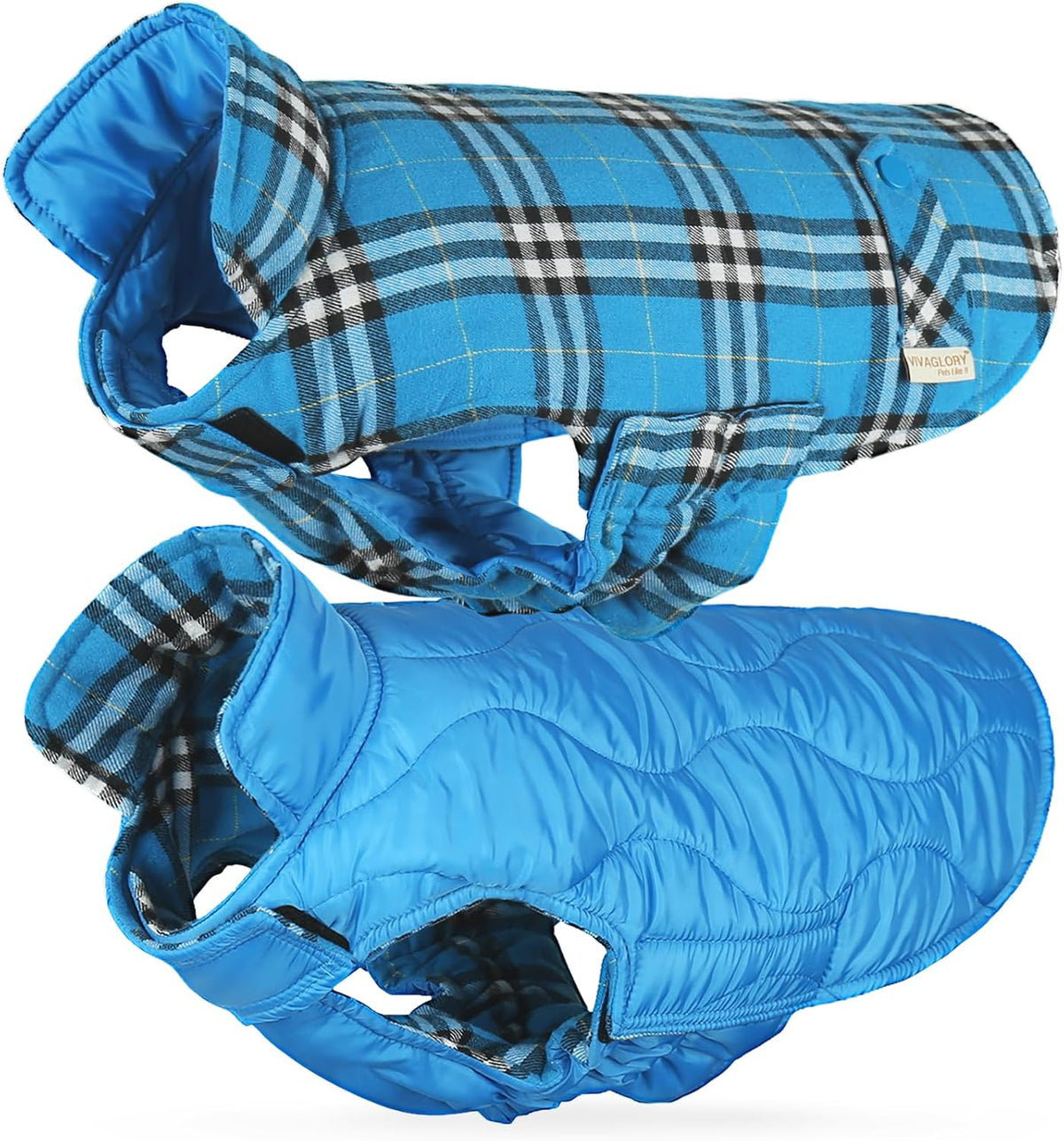 VIVAGLORY Dog Winter Coat Softjoy Warm Dog Jacket, M, Khaki