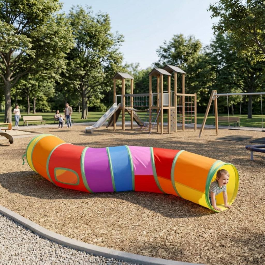Lightweight Foldable up Tunnel, 125cm, S-Shaped Rainbow Tunnel