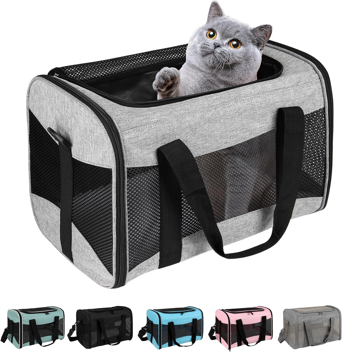 top tasta cat Carrier Large Dog Cat Carriers Puppies up to 30Lbs, Big Dog Carrier Soft Sided, Collapsible Travel Puppy C