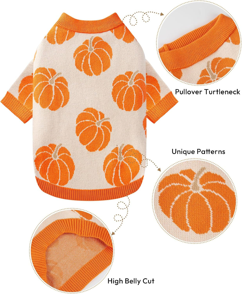 Dog Sweater Clothes for Small Dogs Stylish Halloween Costume