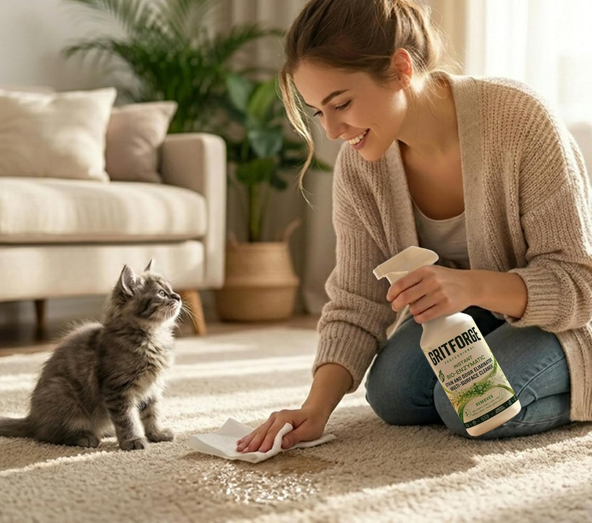 Bio-Enzymatic Pet Stain & Odor Eliminator Remover, Cleaner, 32oz