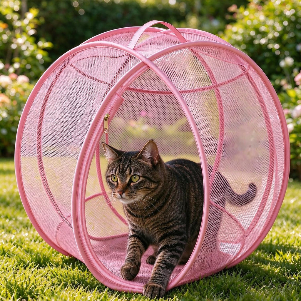 Cat Venture Ball, Pop up Outdoor Cat Enclosure (Green)