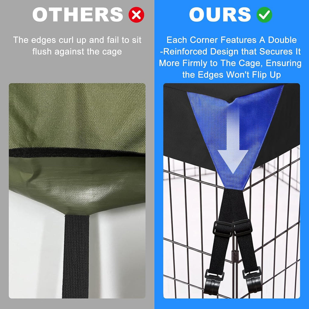 24'' Dog Pen Top Cover Only, Heavy Duty 840D Half Octagonal Mesh