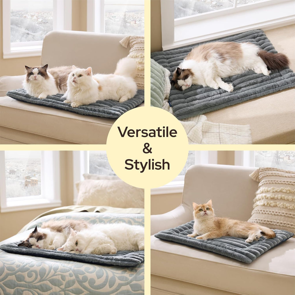 Bedsure ComfyFleece® Self Warming Cat Bed Mat,Small Pet Self Heating Pad