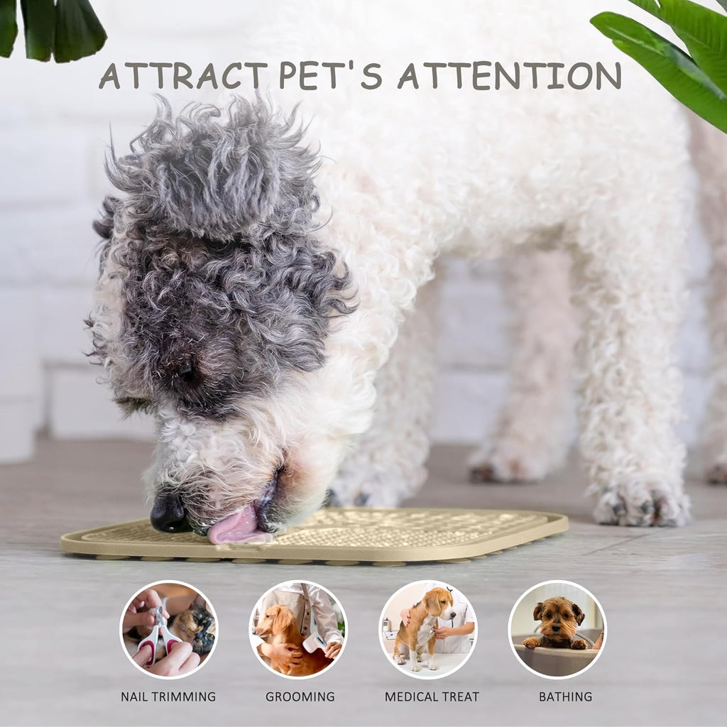 ChefAide 2 Pack Lick Mat for Dogs, Cats & Puppies with Suction Cups