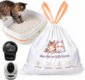 Freypet 120 Pack Litter Box Liners with Drawstring, 25.2" x 15.7"
