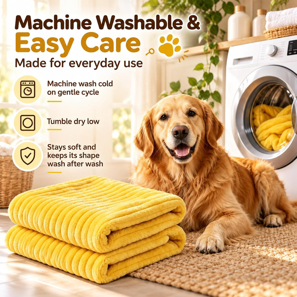 Yellow Dog Blanket, Emotional Support Blanket for Dogs，39.4" x 59.1"