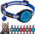 GoTags AirTag Cat Collar Personalized, Reflective Collar with AirTag Holder