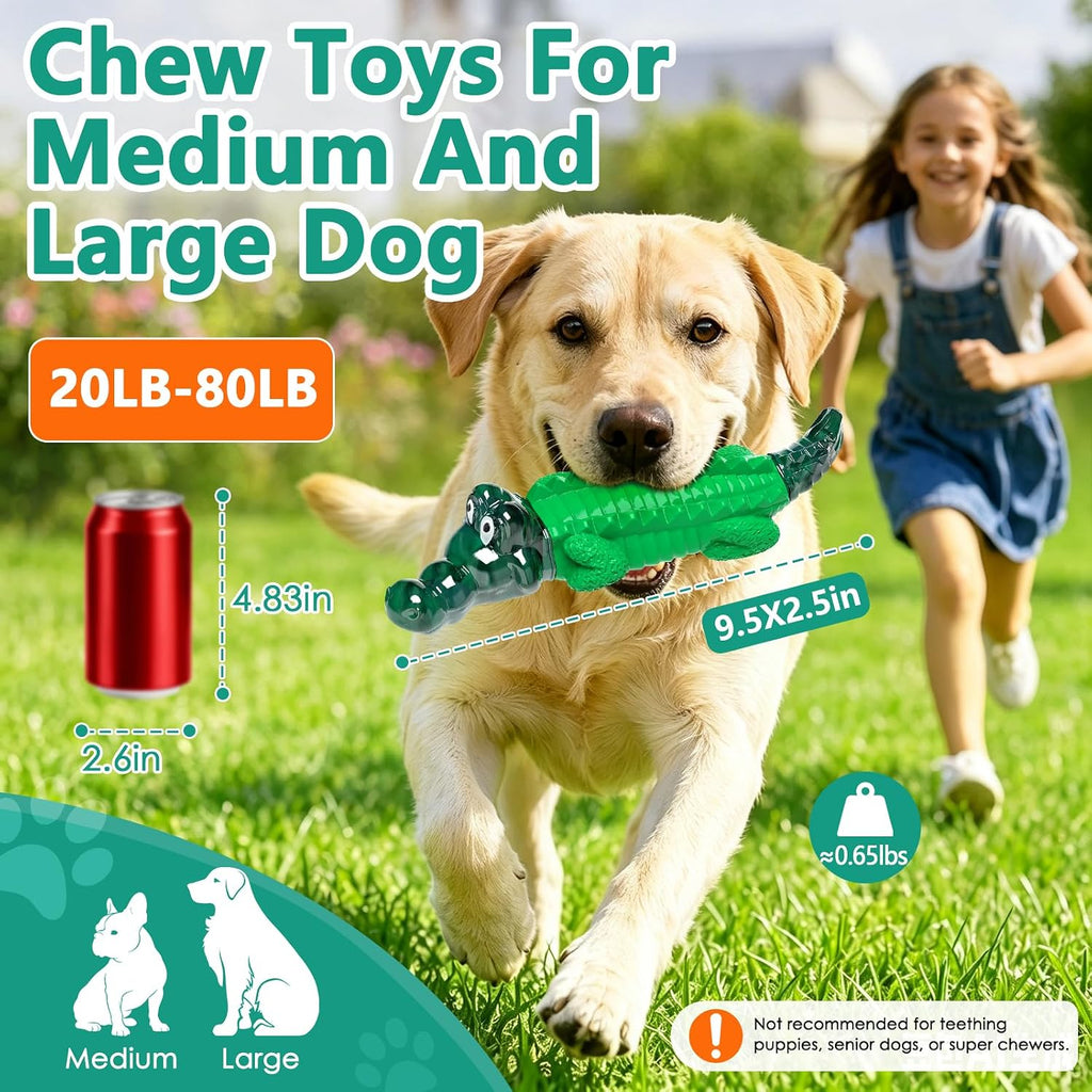 Fuufome Alligator Dog Toys for Aggressive Chewers,Medium Large Breed Dogs