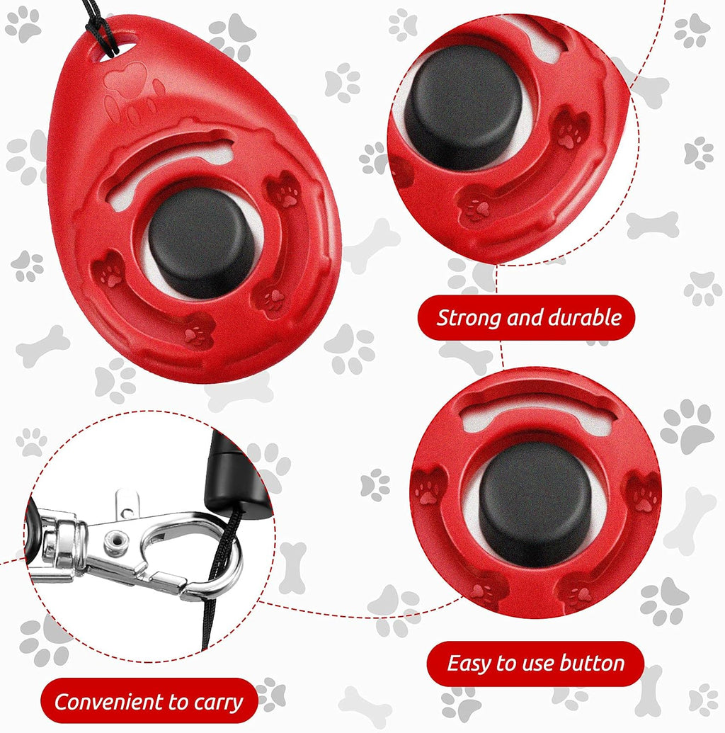 Frienda 18 Pcs Dog Training Clicker with Wrist Strap for Pets, Multicolor