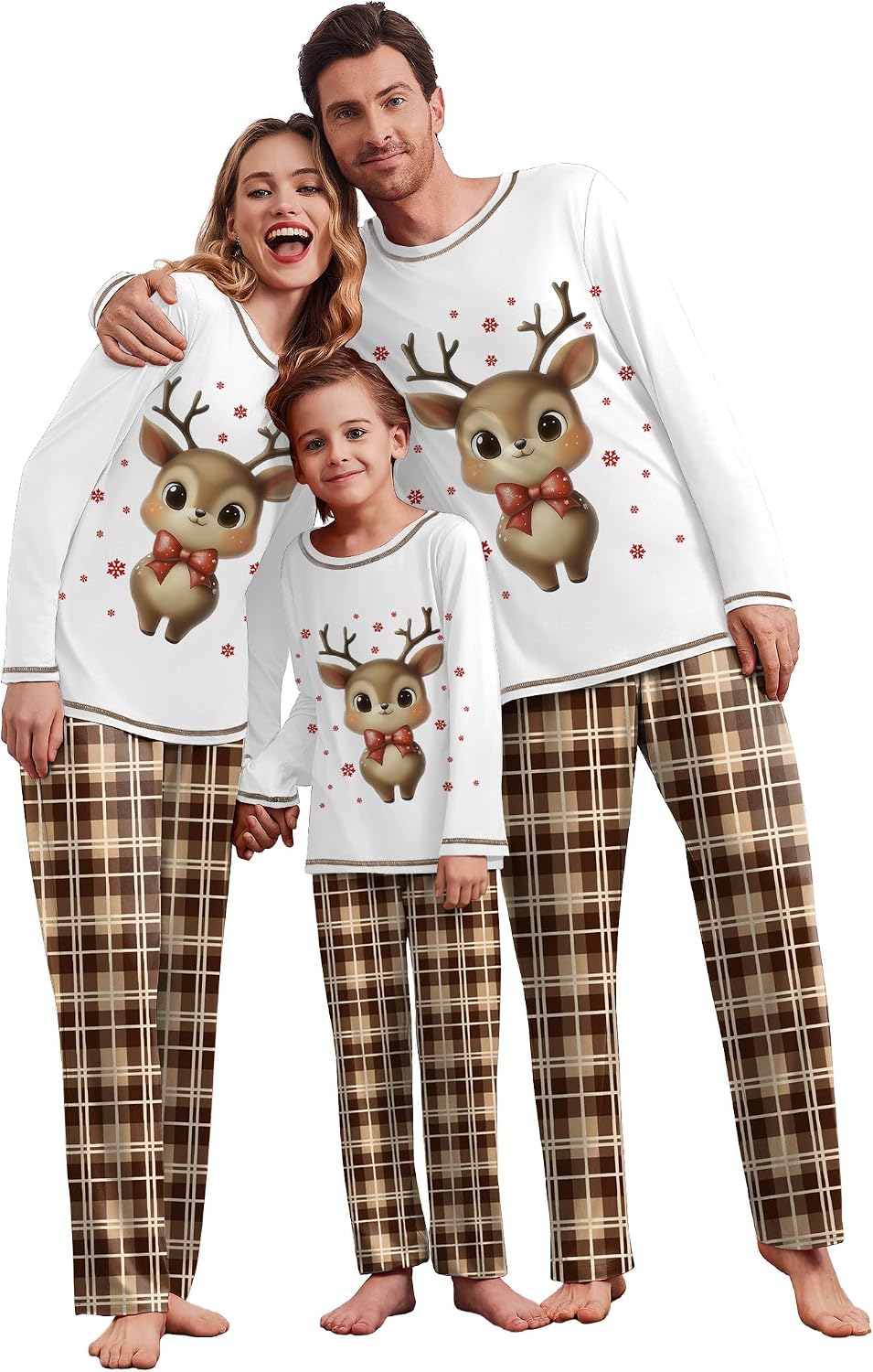 Ekouaer Family Christmas Pajamas Matching Sets Soft Pjs Sleepwear