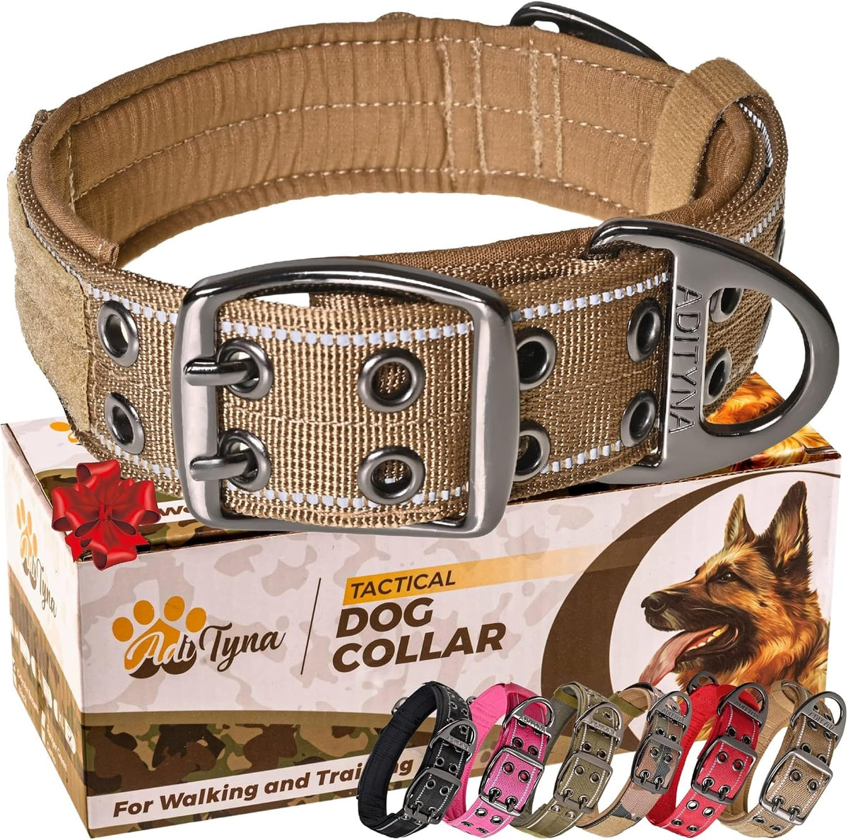 Heavy Duty Dog Collar for Large Dogs with Traffic Handle