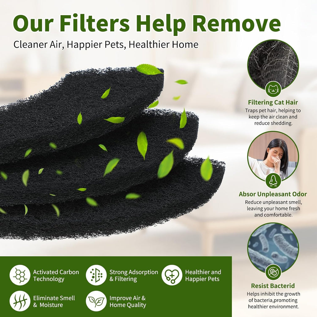 8 Pack 0.5" Thickened Activated Carbon Filters Compatible with LR 4