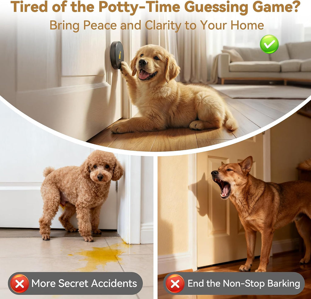 TECKNET Dog Door Bell, Dog Bells to Go Outside with 55 Melodies, 1000 Feet Range, 5 Volume (0-120dB) & 2 Modes, IP65 Wat
