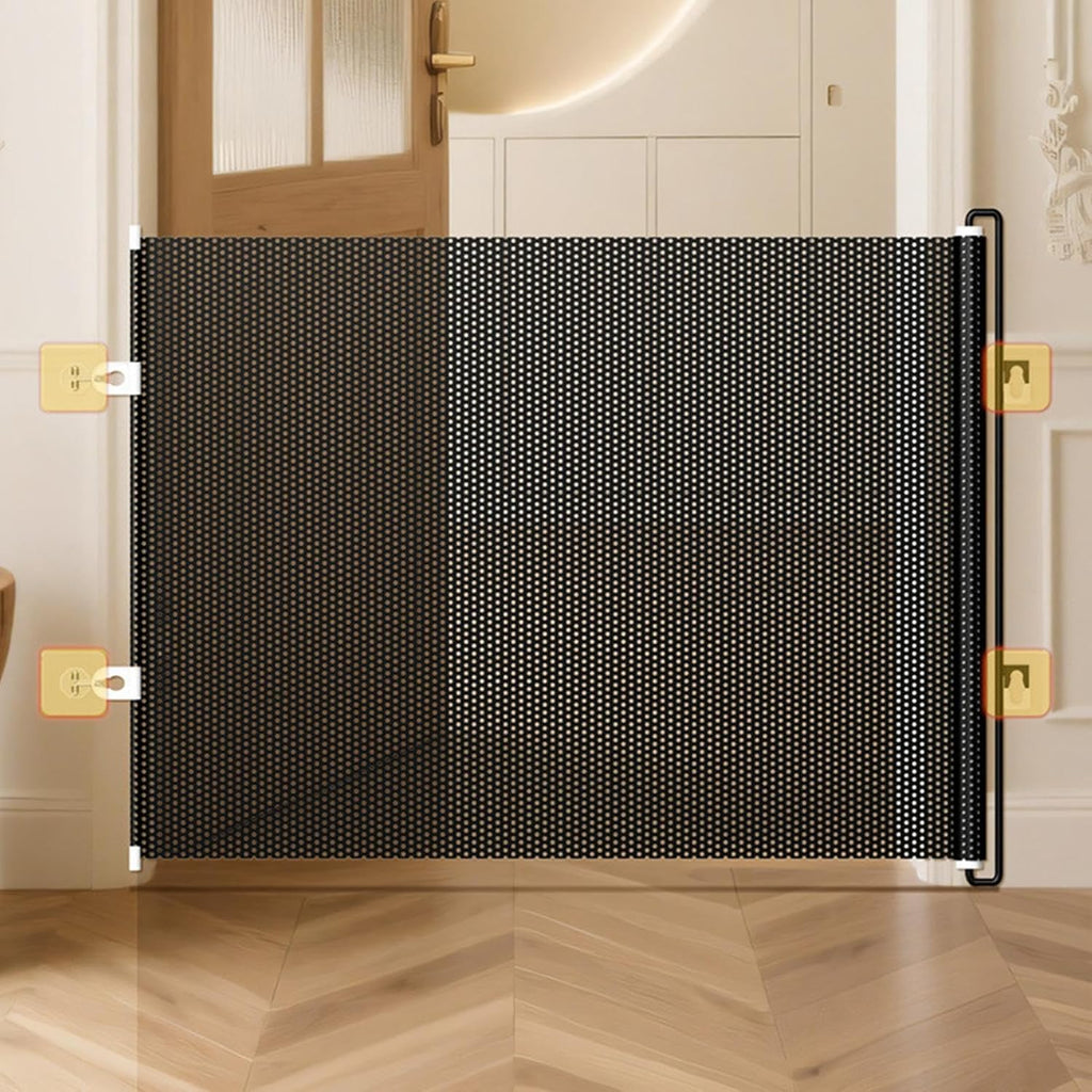 No-Drilling Retractable Dog Gate - Door Fence Accessory, Product with