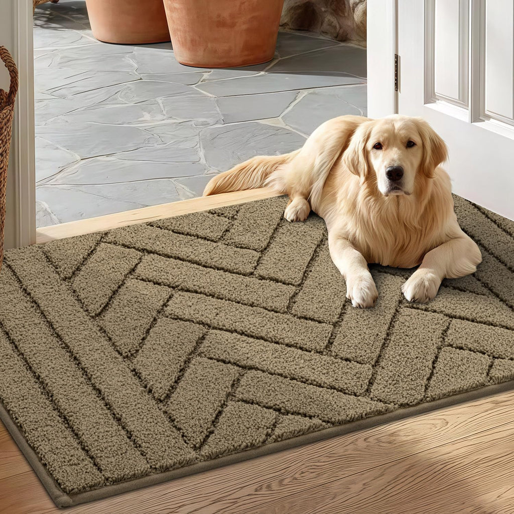 Dog Door Mat for Mud Paws, Dirt Trapper Mud Mat, 24"x59" Charcoal