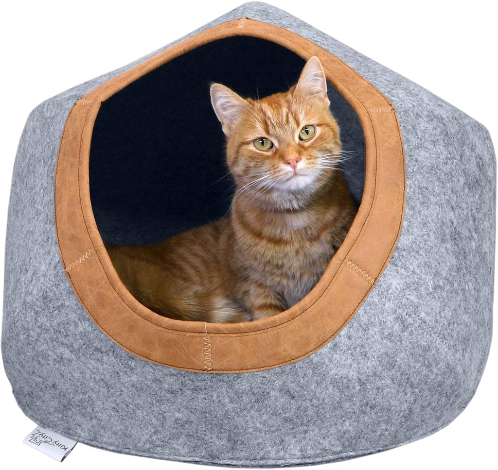 Kitty City Cat Bed, Cotton, 14"W x 19"L x 5"H