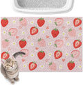 Cat Litter Mat, 24" x 16" Cute Litter Box Trapping Mat