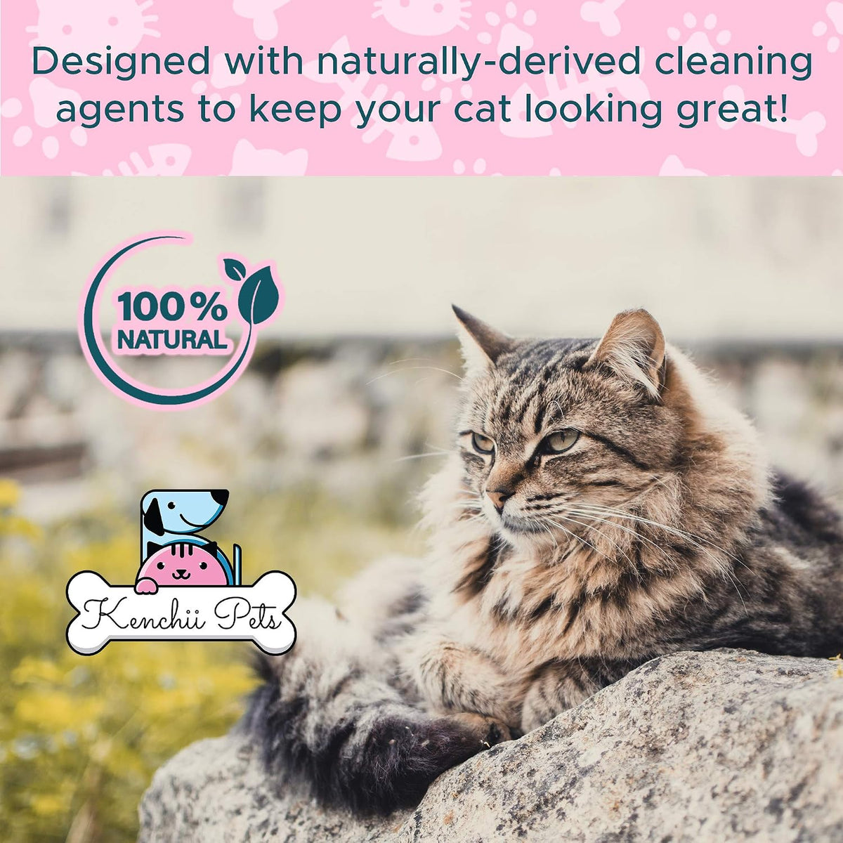 Kenchii Cat Fur Detangler Spray 8oz, All-Natural Coat Conditioner