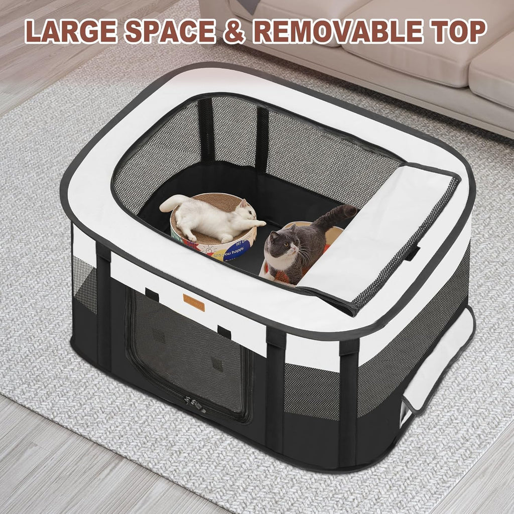 Dog Playpen - Foldable Cat Play Pens for Pubby,Kitten, Rabbit,Portable Pet Tent with Carring Bag for Indoor/Outdoor Trav