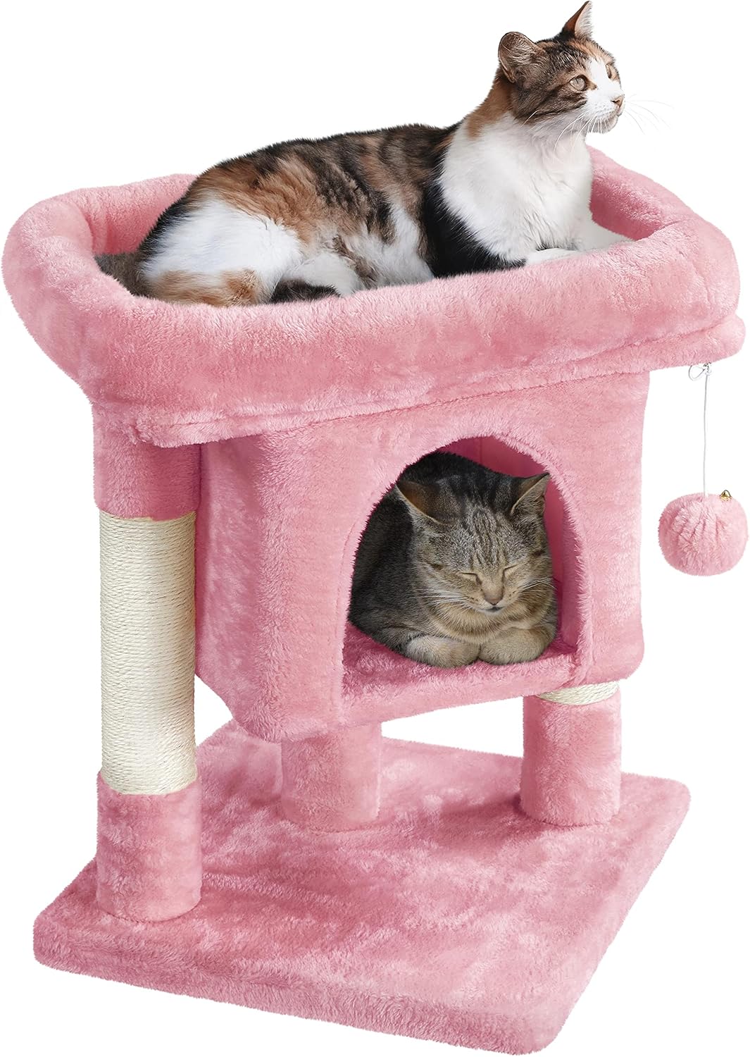 Yaheetech Small Cat Tree 23.5in for Kittens & Senior Cats, Low Profile Gray