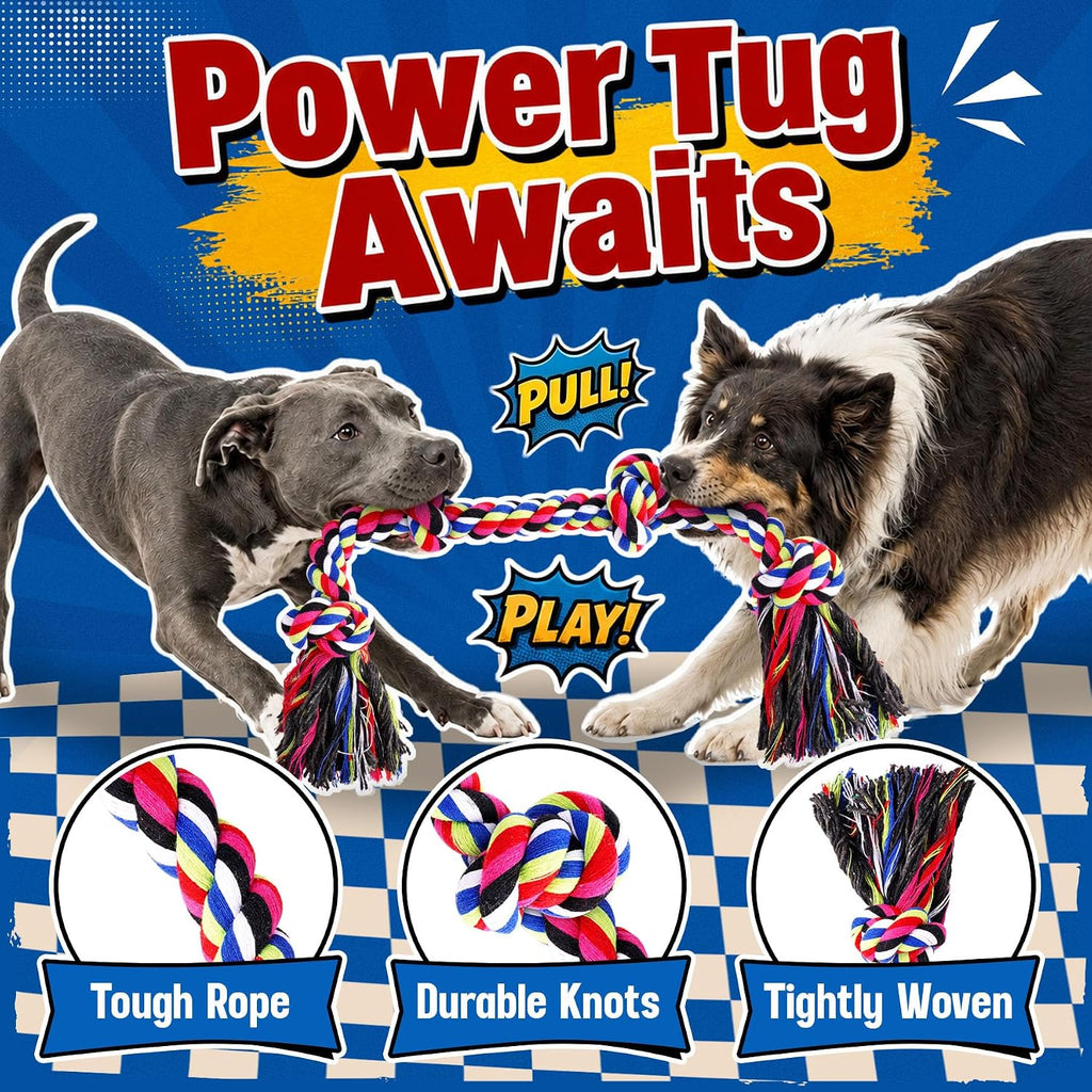 Forfon Tough & Strong Dog Rope Toy for Aggressive Chewers