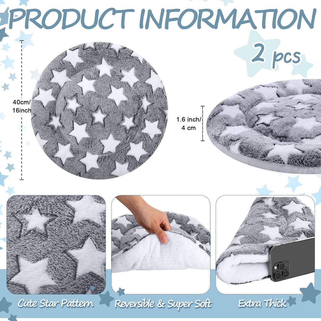 2 Pack Self Heating Cat Pad Self Warming Dog Mat, 16'', Large Star