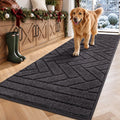Dog Door Mat for Mud Paws, Dirt Trapper Mud Mat, 24"x59" Charcoal