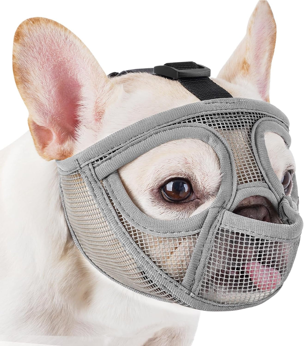 Mesh Short Snout Dog Muzzle with Anti-Eating Design for Frenchie