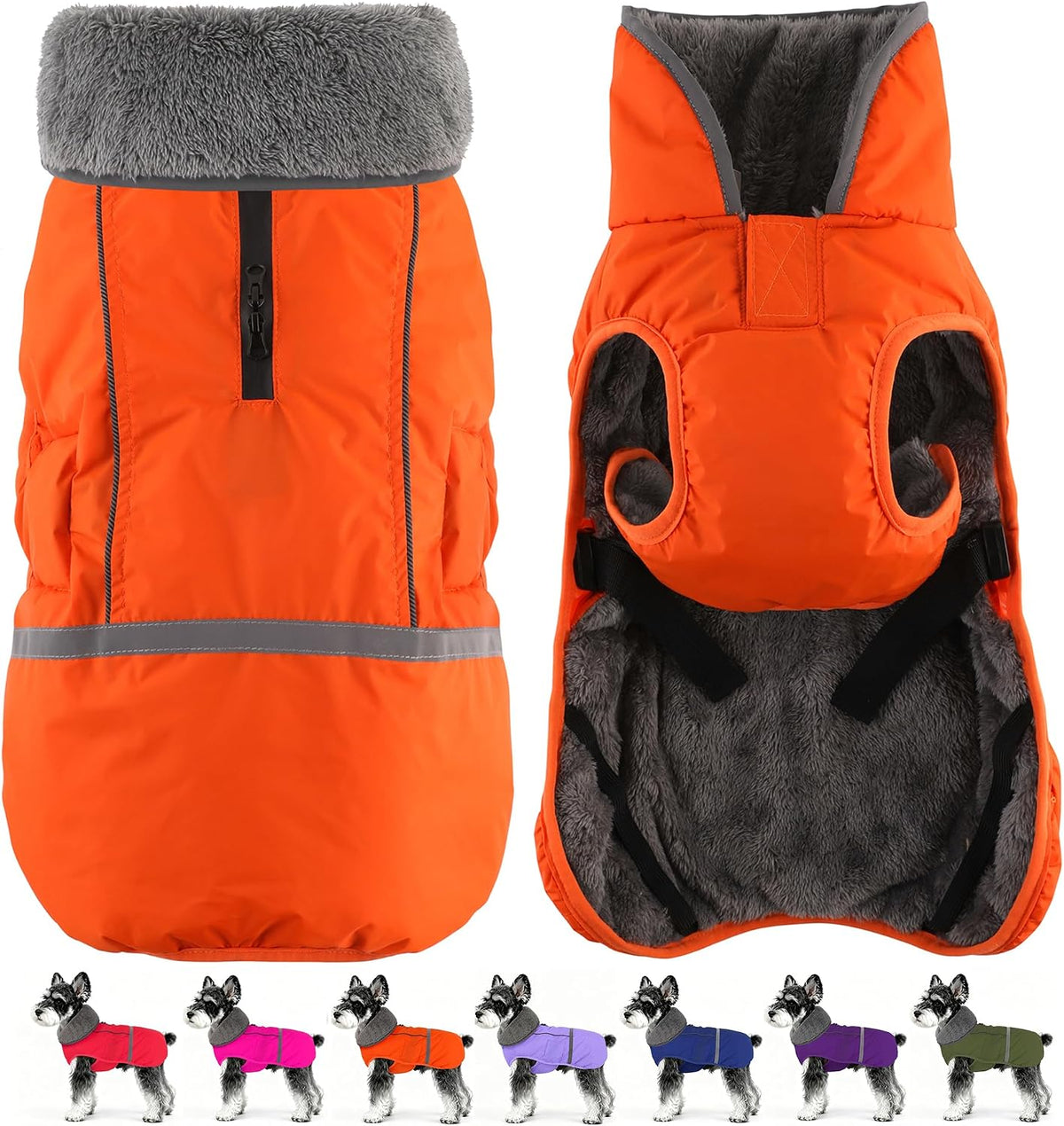 Dogcheer Warm Dog Coat, Waterproof Dog Winter Jacket with Leash Opening