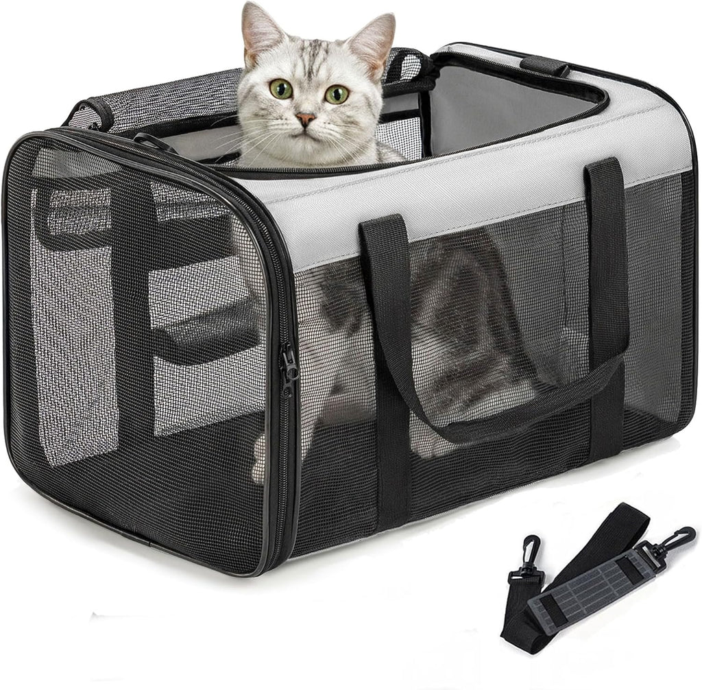 Conlun Cat Carrier Bag,Soft-Sided Pet Carriers for Dogs,M,Black