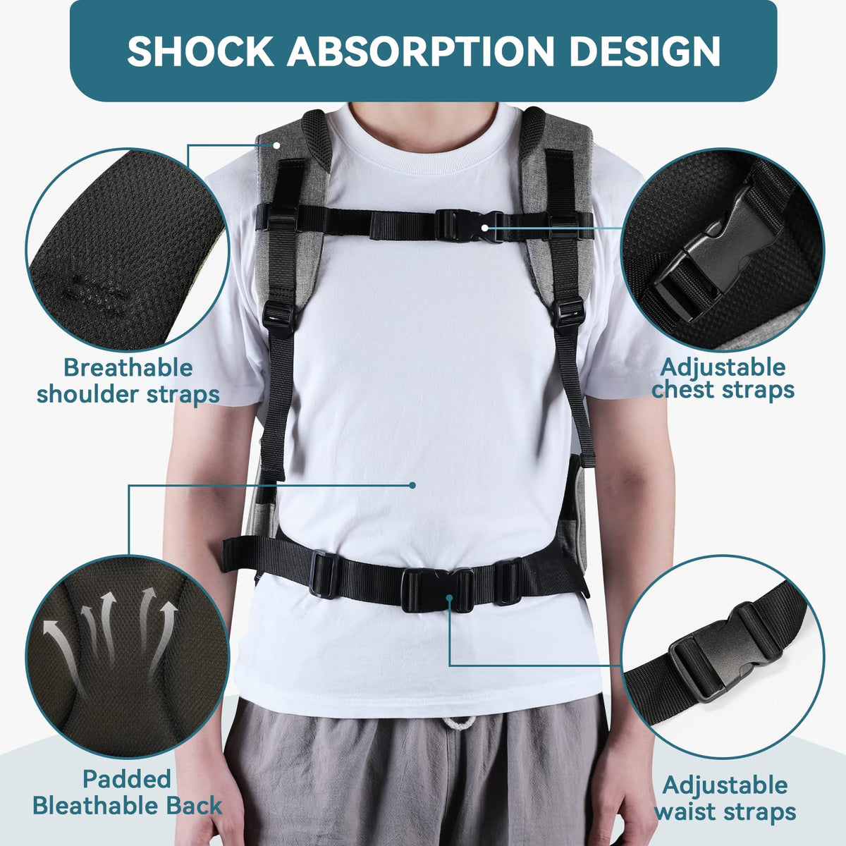 Petsfit Dog and Cat Backpack Carrier, Padded Waist Support, Up to 18 lb