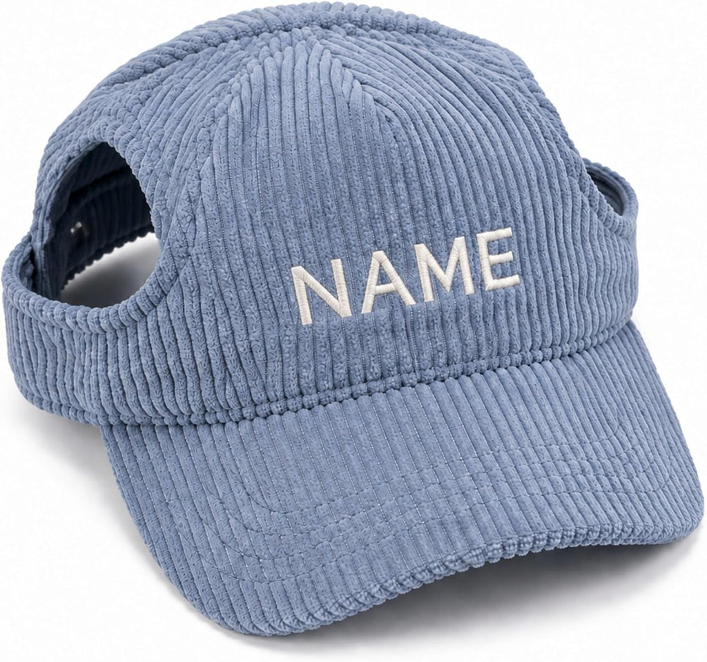 Custom Embroidered Dog Baseball Cap, Pet Sun Hat with Ear Holes for Dog Cat