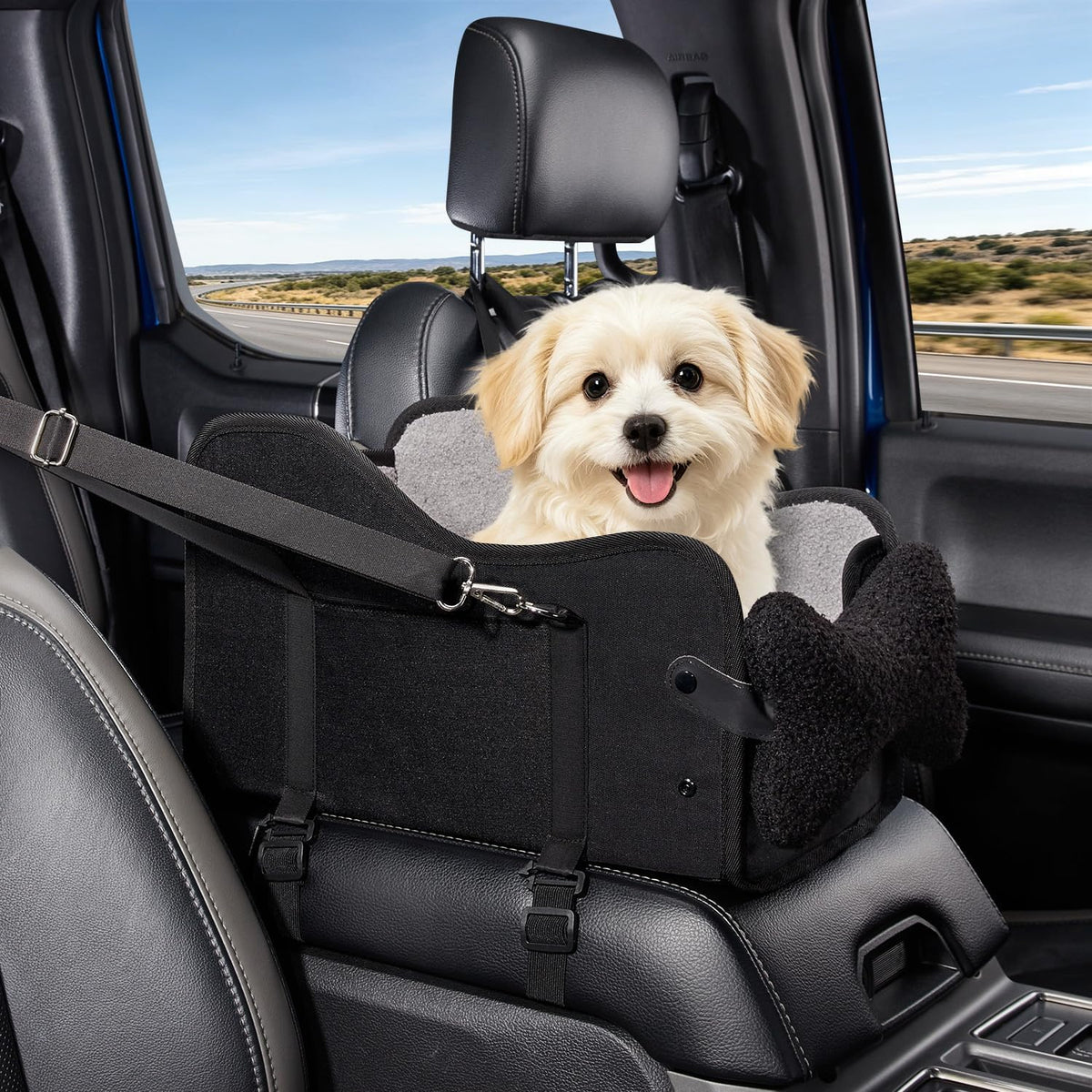 Center Console Dog Car Seat for Small Dogs,Fit for Full Size Truck